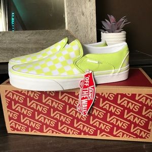 New vans checkerboard slip on